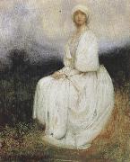 Arthur hacker,R.A. The Girl in White (mk37) oil on canvas